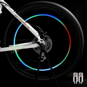 Bicycle Auto Sensor Valve Light Tire Light Colorful Decorative Flashing Light Night Riding Mountain Bike Equipment Accessories