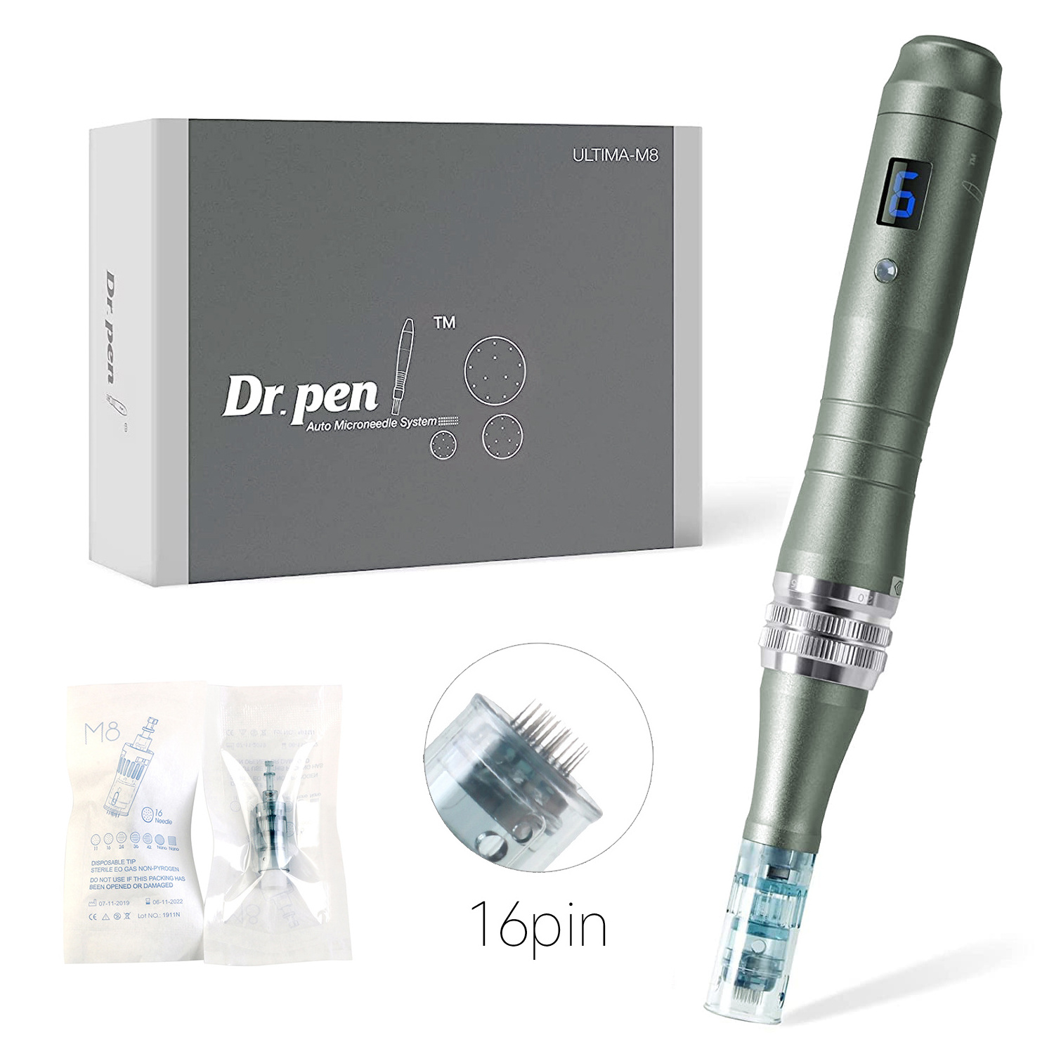 Wireless Derma Pen Dr Pen M8 With Exclusive Needle Cartridges For MTS Wireless Derma Pen Drpen M8 Powerful Ultima Microneedle