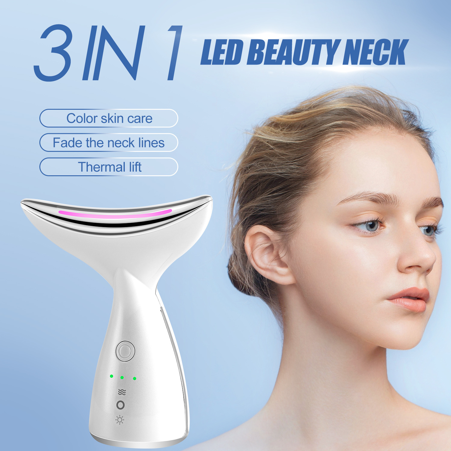 Anti ageing skin Care face lift vibration device Tools home use Beauty Equipment LED V Face & Neck Lifting Skin Massager