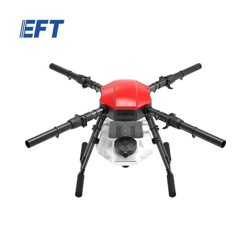 EFT E410P 4-Axis 10L payload agricultural sprayer drones frame cross-folding structure without GPS Camera for farm Crop Spraying