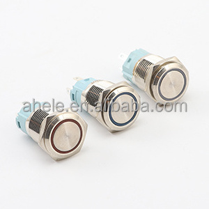 IP65 self-locking 8/12/ 16/19 mm piezo switch metal push button switch