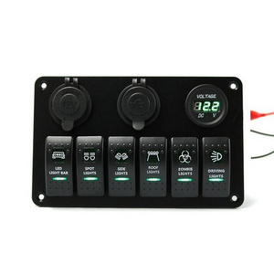 Waterproof 6 Gang Waterproof Car Auto Boat Marine LED Rocker Switch Panel