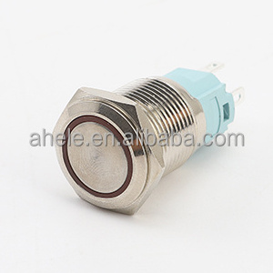 IP65 self-locking 8/12/ 16/19 mm piezo switch metal push button switch