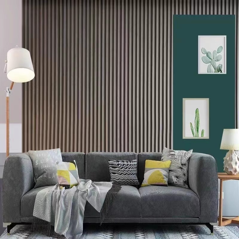 Decorative Wall Cladding Seamless Plastic Wooden Composite Fluted WPC Wall Panel for Interior Decoration