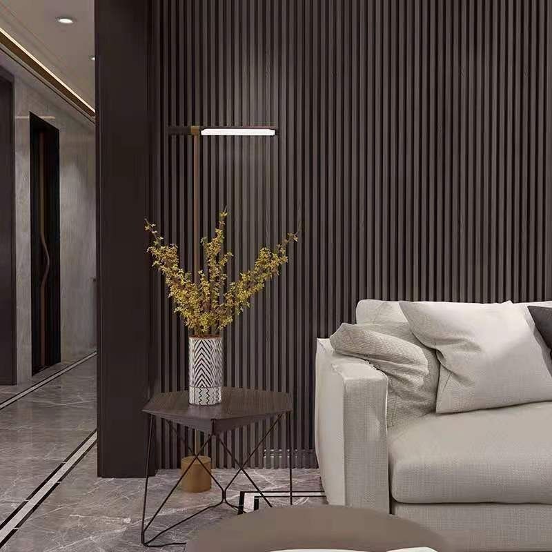 Decorative Wall Cladding Seamless Plastic Wooden Composite Fluted WPC Wall Panel for Interior Decoration