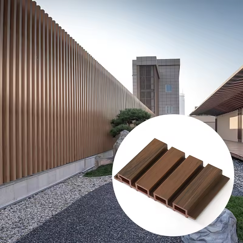 Outdoor Garden Backyard Exterior Waterproof Wall Cladding Wall Boards 3d wood grain Co-extruded WPC wall panel