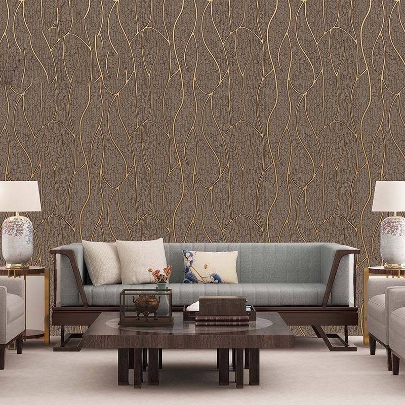 PVC Wallpaper Wall Vinyl 3d Striped Adhesive Non-Woven Fabric Backed WallPaper Velvet Wallcovering Home Decoration