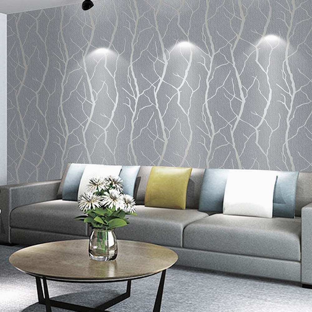 PVC Wallpaper Wall Vinyl 3d Striped Adhesive Non-Woven Fabric Backed WallPaper Velvet Wallcovering Home Decoration