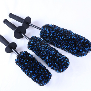 Multiple Use car Cleaning Brush Large Handle Brush With Soft And Microfiber Car Wheel Brush