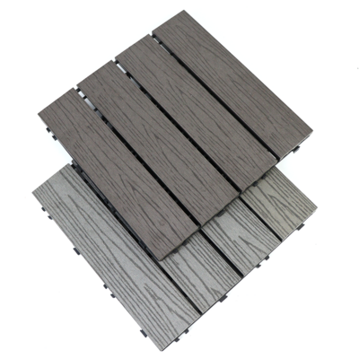 300x300mm DIY WPC  interlocking Decking Tile outdoor flooring composite nature wood