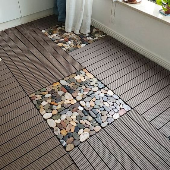 Stone Tiles DIY Installation Outdoor stone interlocking deck tiles