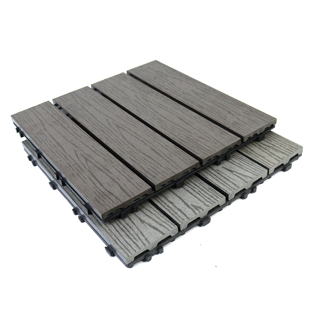 300x300mm DIY WPC  interlocking Decking Tile outdoor flooring composite nature wood