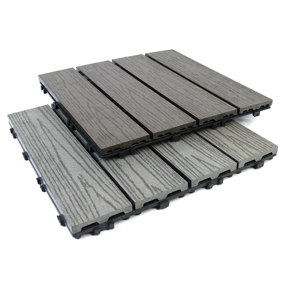 300x300mm DIY WPC  interlocking Decking Tile outdoor flooring composite nature wood