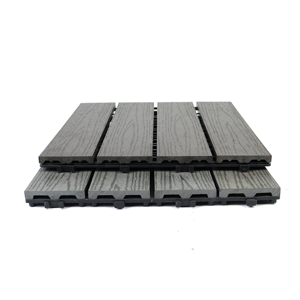 300x300mm DIY WPC  interlocking Decking Tile outdoor flooring composite nature wood