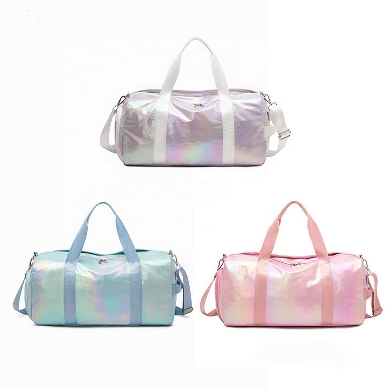 Personalized Smell Proof Small Holographic Hologram Shoe Manufacturers Blank Custom Printing Sublimation Duffle Bag