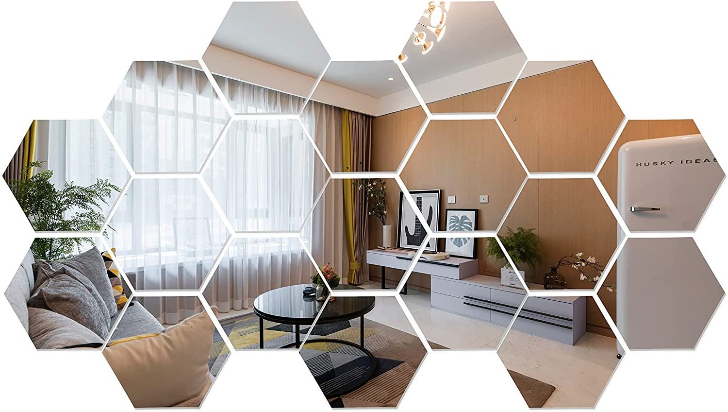 12Pcs/Set Hexagon Mirror Wall Stickers 3D Acrylic Mirrored Decorative Sticker Waterproof Home Decor custom Wall stickers