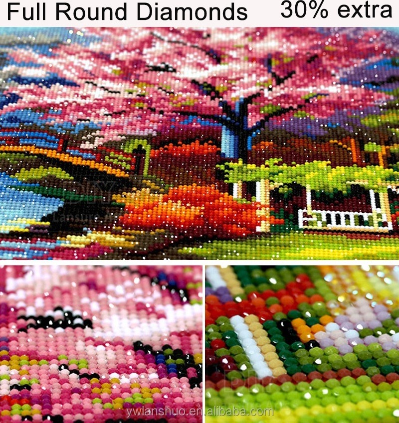 MOQ 1 piece Wholesale custom 5d Diy Diamond Painting personalize Full Drill round square Diamond Art Embroidery Kits