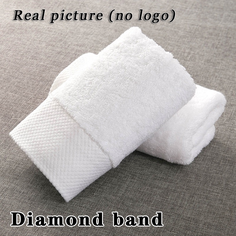 5 star hotel luxury bathroom custom logo face hand bath white 100% cotton hotel towels