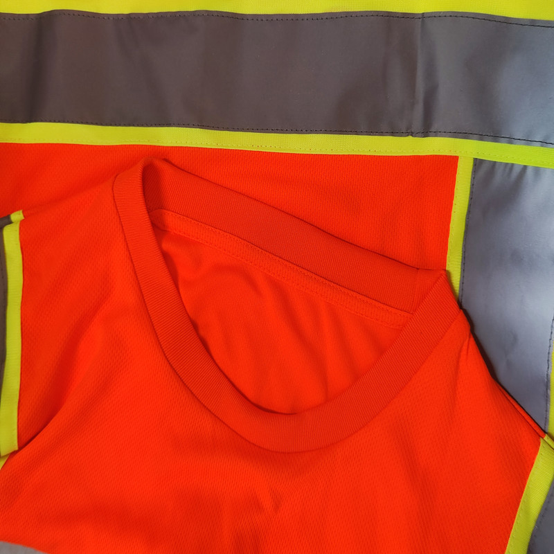 Long/Short Sleeves High Visibility Safety Shirts for Men Construction Work Shirt Bulk with Reflective Strips for Men Women