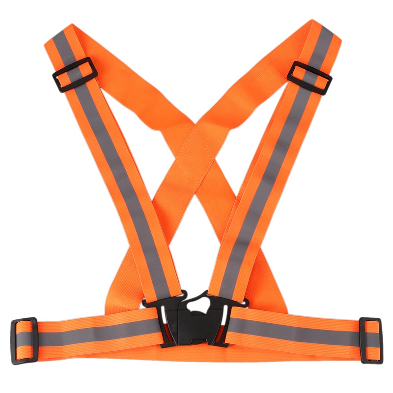 High Visibility Vest Adjustable Straps for Outdoor Reflective Safety Vest 2 pieces pack Cycling Walking and Riding belt