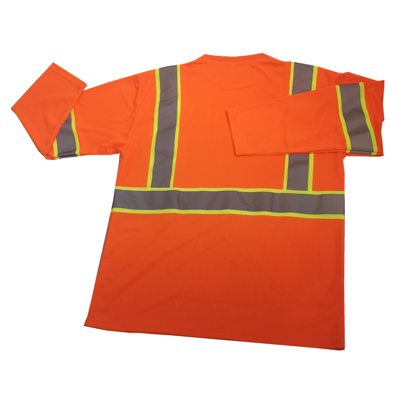 Long/Short Sleeves High Visibility Safety Shirts for Men Construction Work Shirt Bulk with Reflective Strips for Men Women