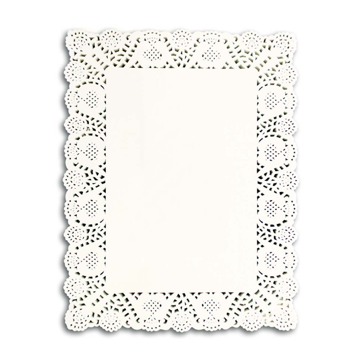 Rectangular Paper Doilies white