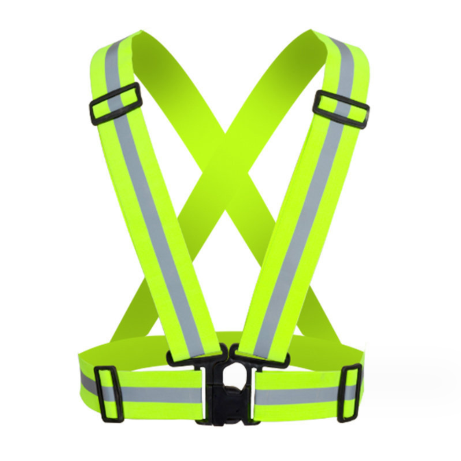 High Visibility Vest Adjustable Straps for Outdoor Reflective Safety Vest 2 pieces pack Cycling Walking and Riding belt