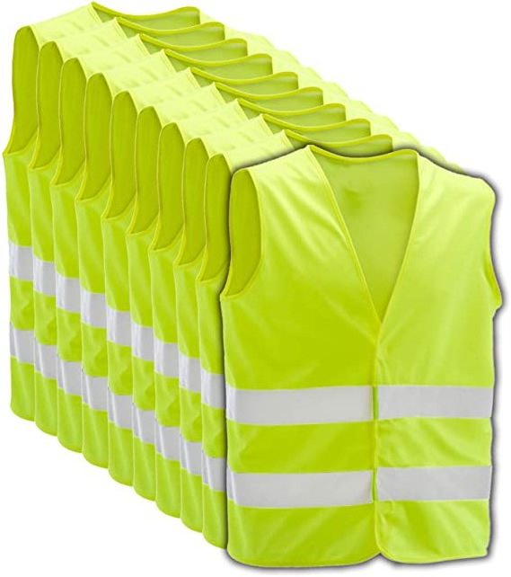 Two horizontal reflective strips Sleeveless style cheap jacket for Men and Women night running safety vest