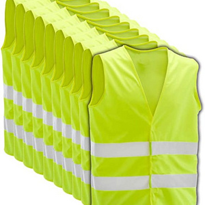 Two horizontal reflective strips Sleeveless style cheap jacket for Men and Women night running safety vest