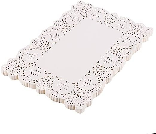 Rectangular Paper Doilies white