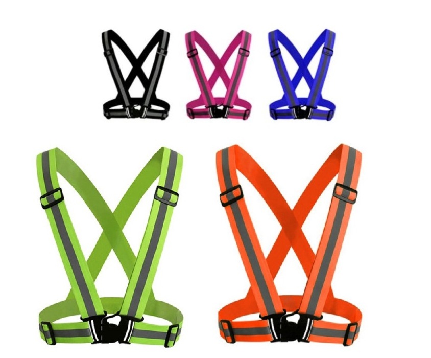 High Visibility Vest Adjustable Straps for Outdoor Reflective Safety Vest 2 pieces pack Cycling Walking and Riding belt