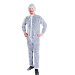 Disposable Non woven Coverall with Zipper Hood Elastic Waist Sleeve and Leg