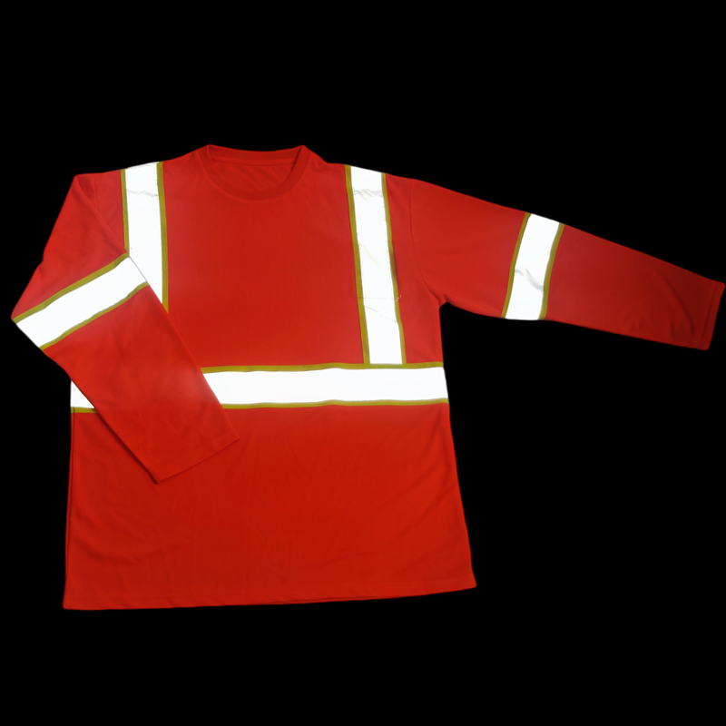 Long/Short Sleeves High Visibility Safety Shirts for Men Construction Work Shirt Bulk with Reflective Strips for Men Women