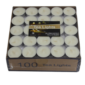 14g 4hrs Wholesale Superior Quality Unscented Paraffin Free Natural Color Tea Light Decorative Candles