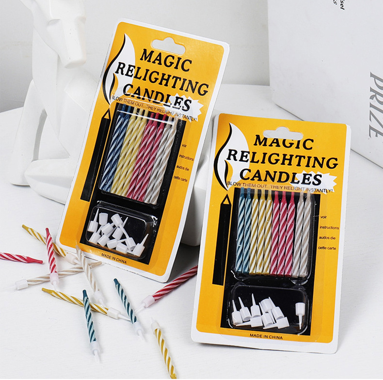 new party needs supply non-toxic Parties use relighting Colorful magic Reilight spell birthday candle for gift