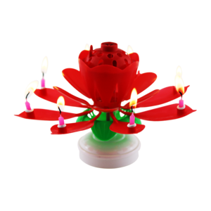 Handmade Magic Lotus Cake Birthday Wish Candle 8/14pcs Colorful Little Flower Firework Music Birthday Candle Mother's Day