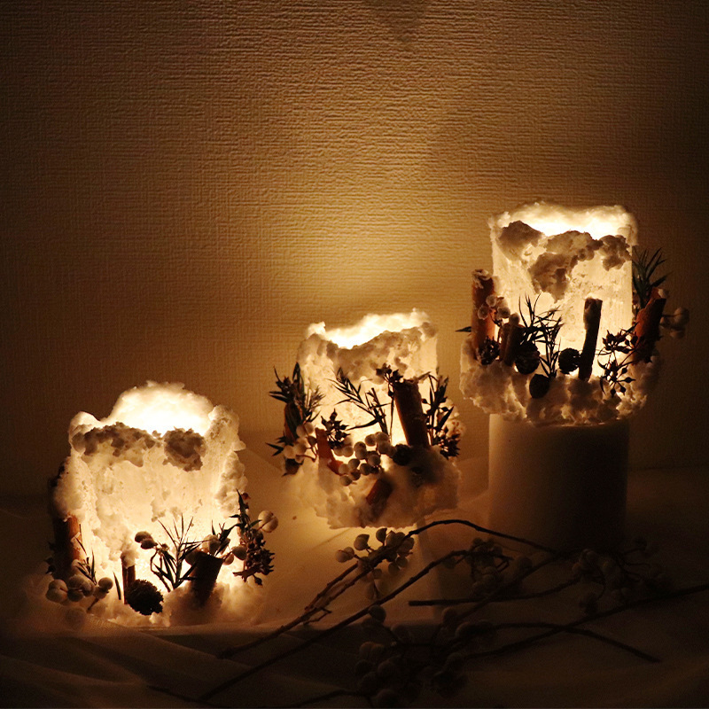 Popular Ins style dried flowers Christmas creativity photo prop decoration scented candles