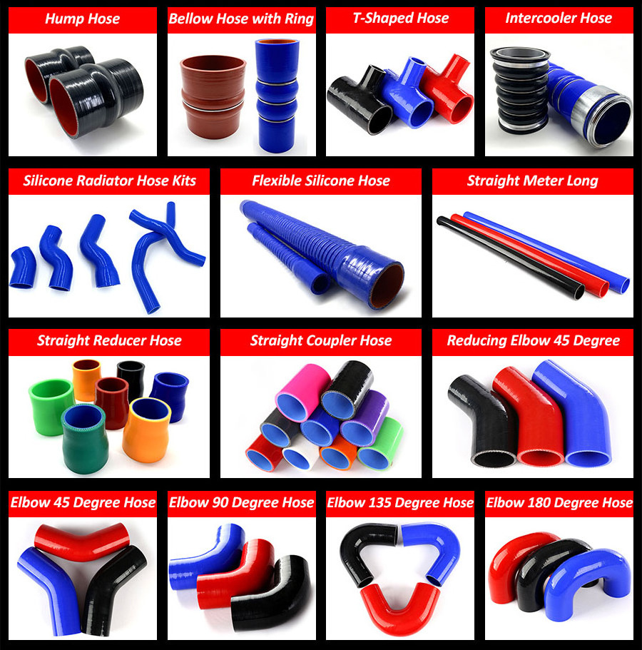 GDST High Quality Heat Resistant Automotive Elbow Silicone Hose Silicone with 3 ring Silicone Elbow Hose for heavy truck