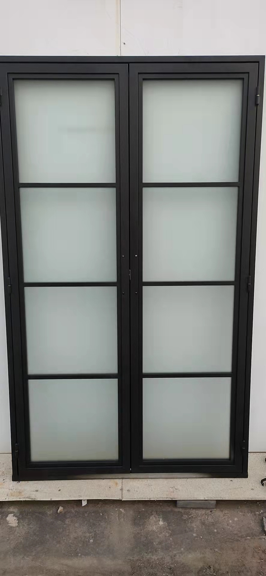 Exterior  French Door Steel Interior Glass Doors  Restaurant Steel Glass Double Entrance Door