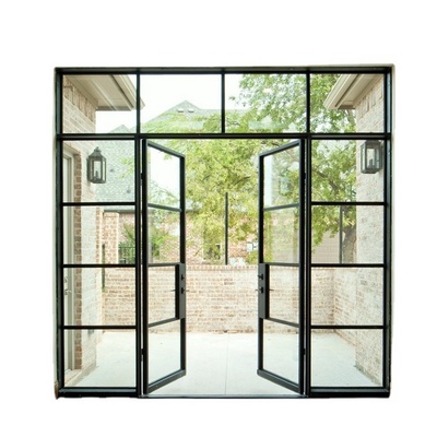 24 Inches Exterior Door Tempered Glass Door Iron French Doors