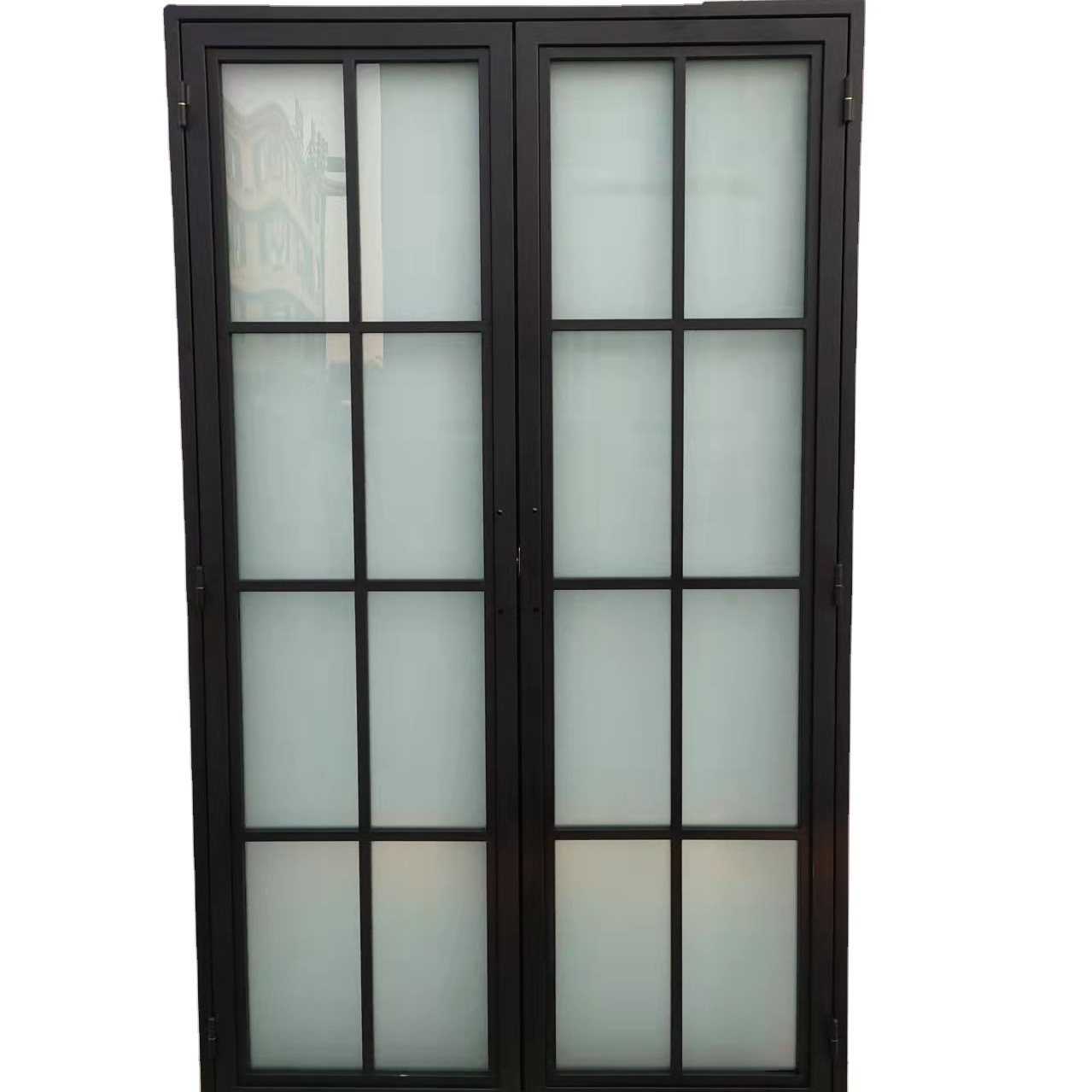 European Industrial steel glass doors metal frames windows grill iron swing door design factory price soundproof