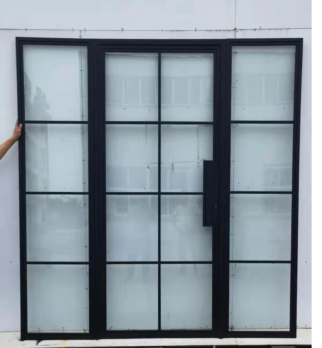 24 Inches Exterior Door Tempered Glass Door Iron French Doors