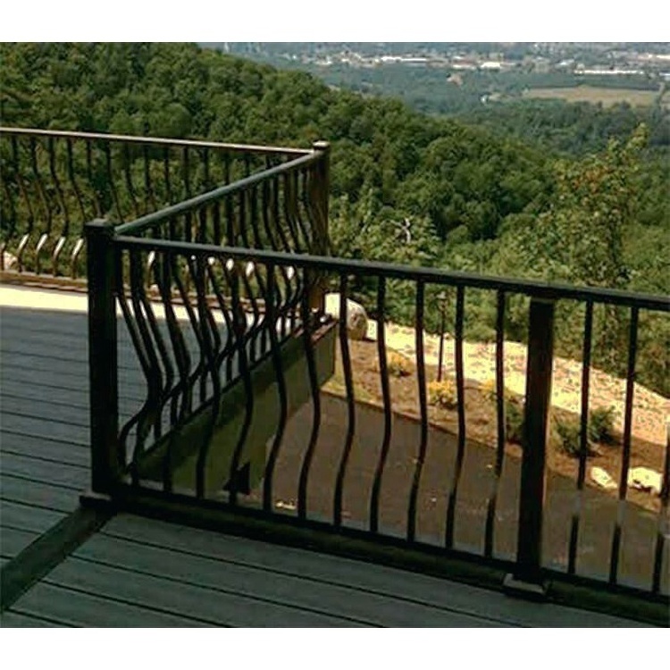 porch fence exterior pool simple casting tubular profile square outdoor metal balustrade deck staircase aluminum designs railing