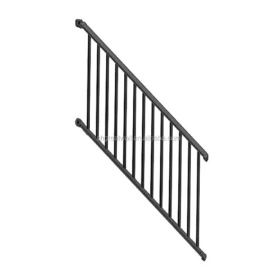 Customized Steel Stair Railing Handrails for Outdoor Steps Black Metal Stair Railing