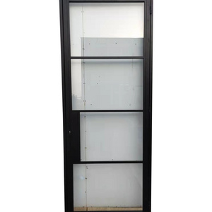 Competitive Price Wrought Iron Door French Steel Glass Swing Door