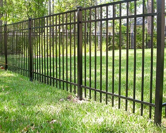 Top flat Aluminum rails fence powders coating Guarding Safety Fencing ground park garden fence pool