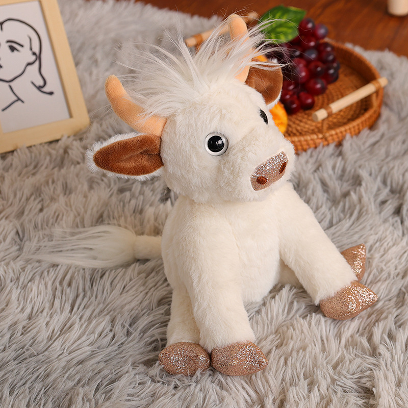 Greenmart Fashion Highland Cow Soft Plush Cute Yak Doll Scottish Highland Cow Plush Toy New Style Toys Stuffed Animals