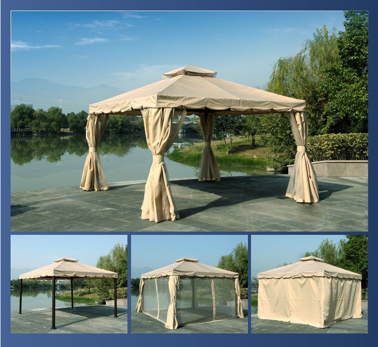 10 x 10 ft gazebo tent canopies for sale for Zanker GazeboArc Leg Gazebo with Mosquito Netting for Backyard