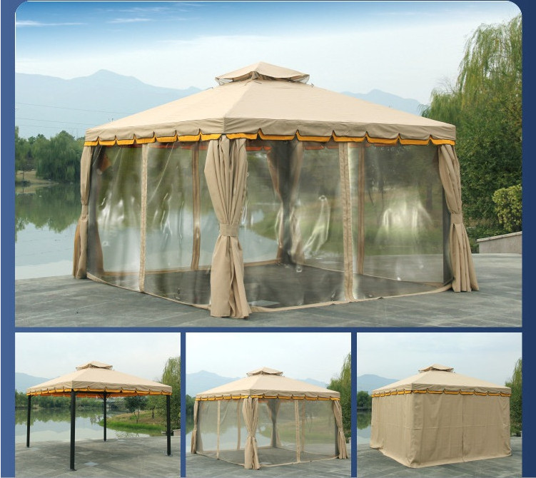 10 x 10 ft gazebo tent canopies for sale for Zanker GazeboArc Leg Gazebo with Mosquito Netting for Backyard