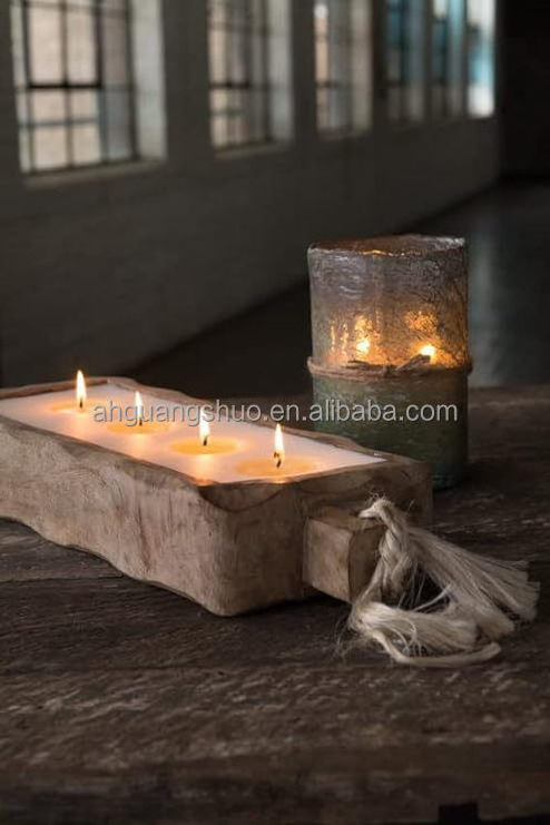 Christmas Brown Wood Dough Bowls Rustic Decorative Tray Hand Carved Large Dough Bowl Candle Long Wood Bowl For Decor